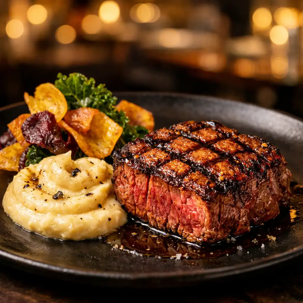 Prémium wagyu marhaszelet szarvasgombás burgonyapürével
